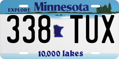 MN license plate 338TUX