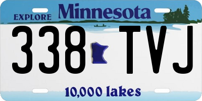 MN license plate 338TVJ