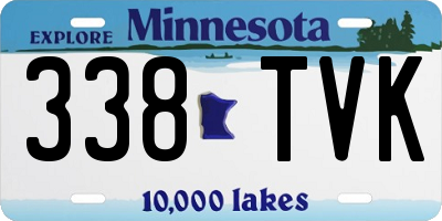 MN license plate 338TVK
