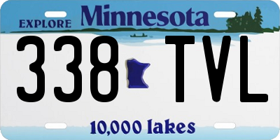 MN license plate 338TVL