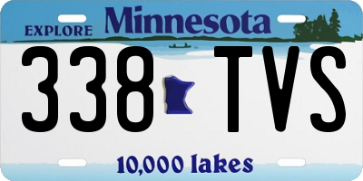 MN license plate 338TVS