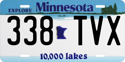 MN license plate 338TVX