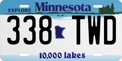 MN license plate 338TWD