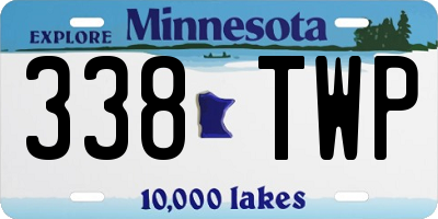 MN license plate 338TWP