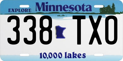MN license plate 338TXO