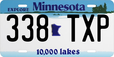 MN license plate 338TXP