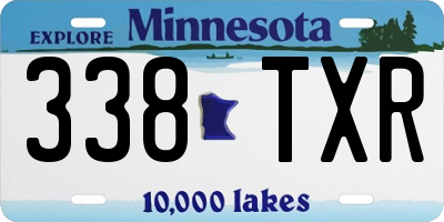 MN license plate 338TXR
