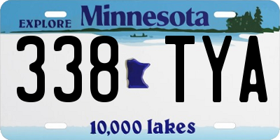 MN license plate 338TYA