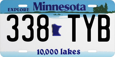 MN license plate 338TYB