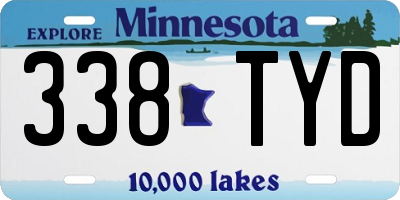MN license plate 338TYD