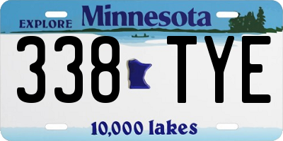 MN license plate 338TYE