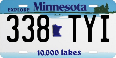 MN license plate 338TYI
