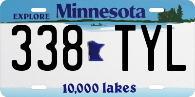 MN license plate 338TYL