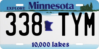 MN license plate 338TYM
