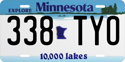 MN license plate 338TYO