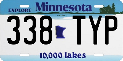 MN license plate 338TYP