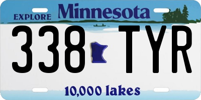 MN license plate 338TYR
