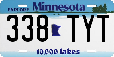 MN license plate 338TYT