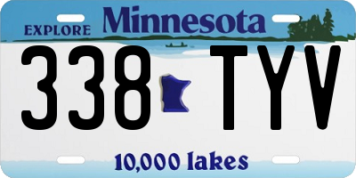 MN license plate 338TYV