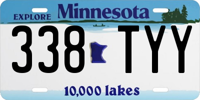 MN license plate 338TYY