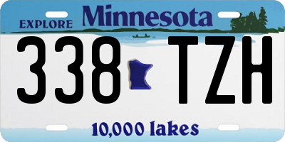 MN license plate 338TZH