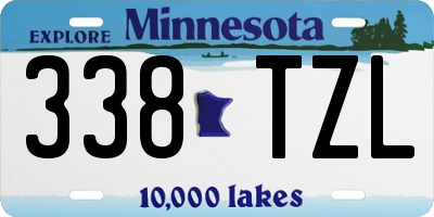 MN license plate 338TZL