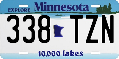 MN license plate 338TZN