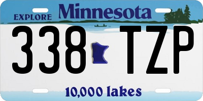 MN license plate 338TZP
