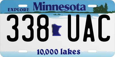 MN license plate 338UAC