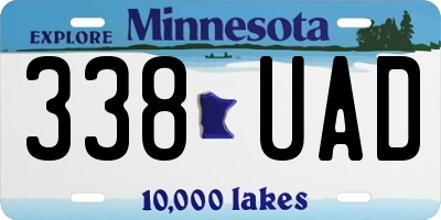 MN license plate 338UAD
