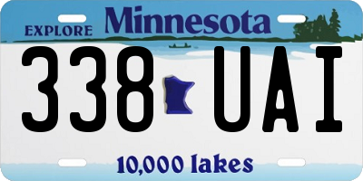 MN license plate 338UAI