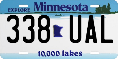MN license plate 338UAL