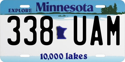 MN license plate 338UAM