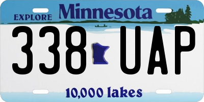 MN license plate 338UAP