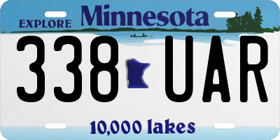 MN license plate 338UAR