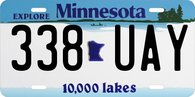 MN license plate 338UAY
