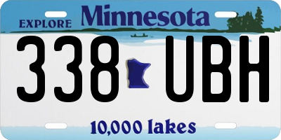MN license plate 338UBH