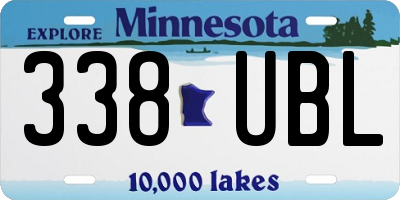 MN license plate 338UBL