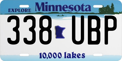 MN license plate 338UBP