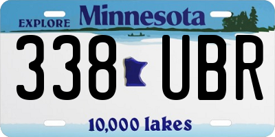 MN license plate 338UBR