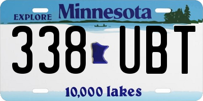 MN license plate 338UBT