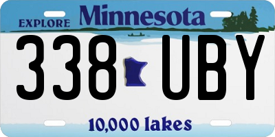 MN license plate 338UBY
