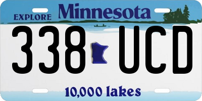 MN license plate 338UCD