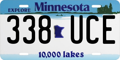 MN license plate 338UCE
