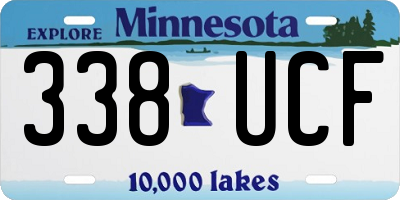 MN license plate 338UCF