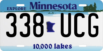 MN license plate 338UCG