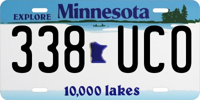 MN license plate 338UCO