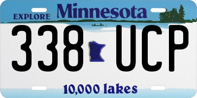 MN license plate 338UCP