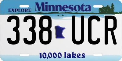 MN license plate 338UCR