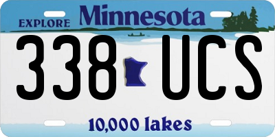 MN license plate 338UCS
